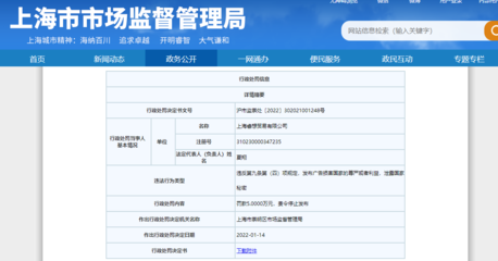 上海市崇明区市场监管局对上海睿想贸易有限公司的行政处罚决定及其信息化管理启示